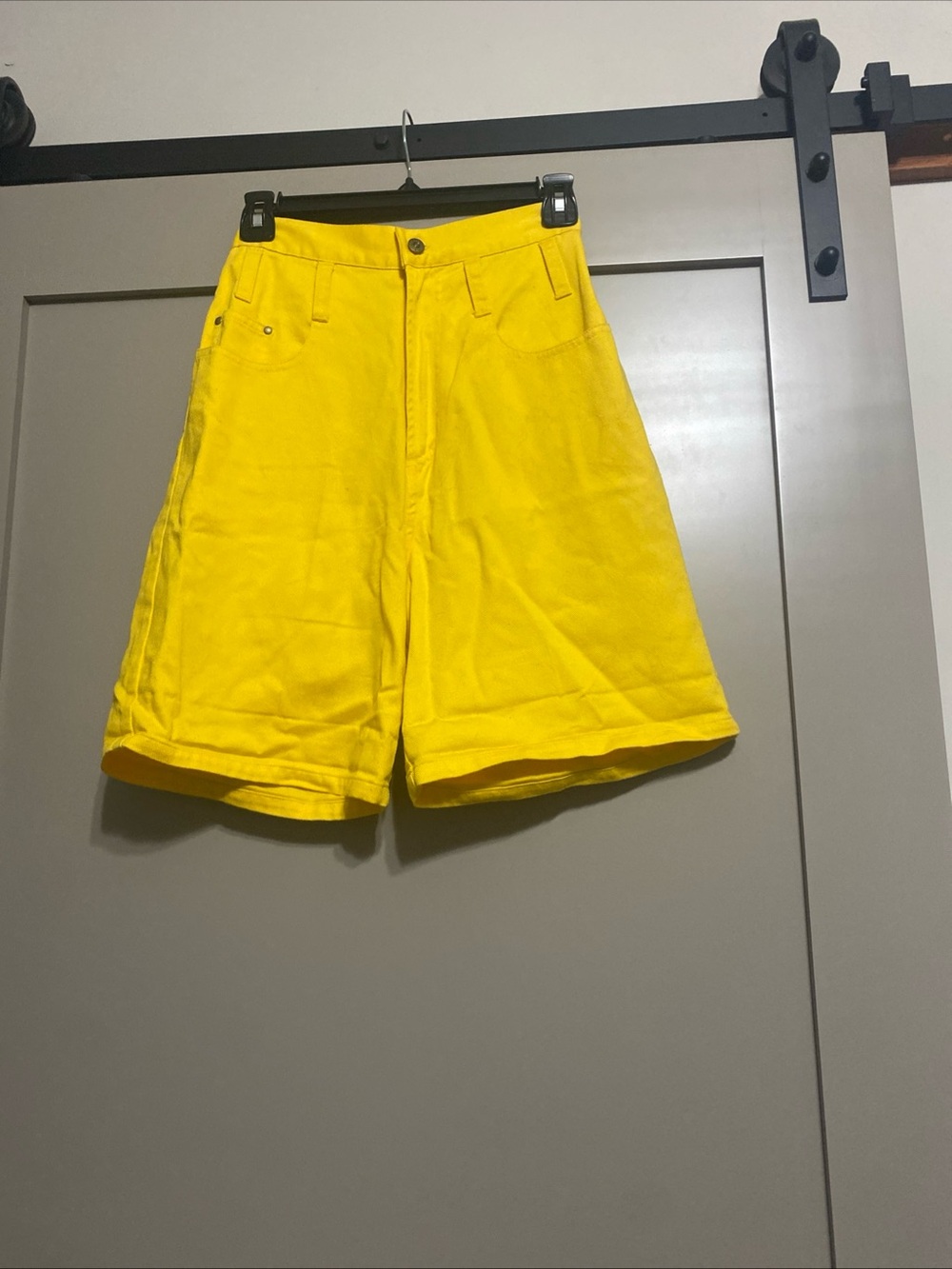 Vintage 90’s Copper Key Bold Yellow High-Waist Women’s Shorts